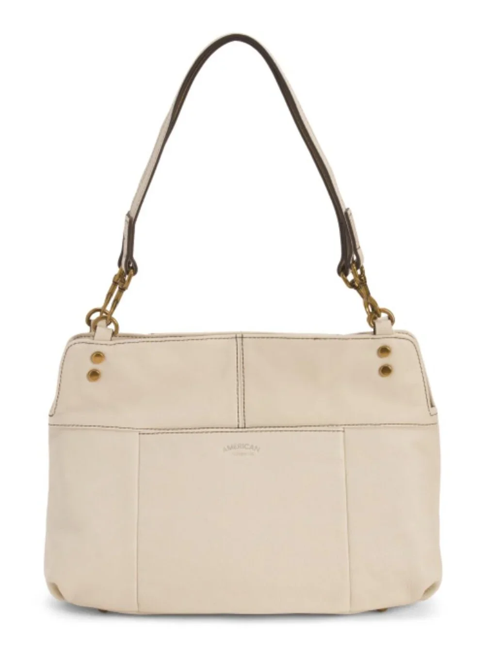 AMERICAN LEATHER CO. Leather Porter Triple Compartment Satchel